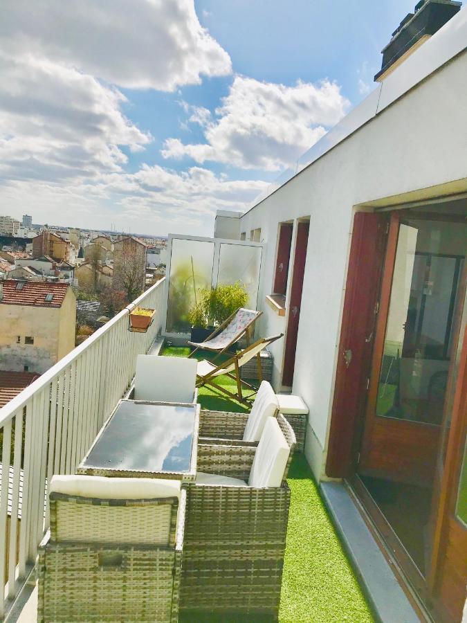 Superior Apartment - Last Floor With Nice View - Next To Metro Croix De Chavaux Line 9 蒙特勒伊 外观 照片